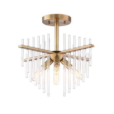 Designers Fountain 17in Reeve 4-Light Brushed Antique Bronze Ceiling Light Semi Flush Mount 90411-BAB